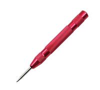 SROUPSUTKK 1PC 5 Inch Automatic Center Punch - inch Heavy Duty Steel Spring Loaded Tool for Metal, Wood, Glass, Plastic drill bit(Rosso)