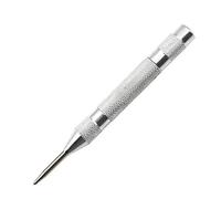SROUPSUTKK 1PC 5 Inch Automatic Center Punch - inch Heavy Duty Steel Spring Loaded Tool for Metal, Wood, Glass, Plastic drill bit(Silver)