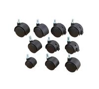 SROUPSUTKK 1set Sliding Wheel Swivel Casters 1/1.25/1.5/2 Inch Hard 360 Degrees Rotating Rolling Office Computer Chair Hold M8/M10 screws Bearing Casters(I1)