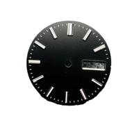 SROUPSUTKK 28.5mm NH36 Black/White Watch Dial Green Luminous Faces Mechanical Accessories for SK007 NH36A Movement