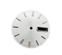 SROUPSUTKK 28.5mm NH36 Black/White Watch Dial Green Luminous Faces Mechanical Accessories for SK007 NH36A Movement