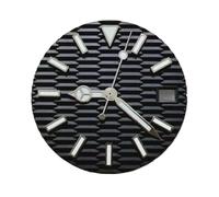 SROUPSUTKK 28.5MM Watch Dial+Hands Set Silver Blue Green Luminous for NH35/NH35A/4R/7S Movement Watches Accessories