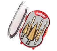 SROUPSUTKK 6Pcs Step Drill Bit Saw Set Titanium Milling Cutter 4-12 4-20 4-32mm 3 6 8mm For Woodworking Metal Core Hole Opener drill bit(Boxed)