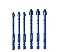 SROUPSUTKK 7/6/5/4PCS Four-edge Serrated Drill Bit Set For Drilling Holes In Glass Tiles Walls Concrete 3-12mm Sawtooth Tools drill bit(Groen)