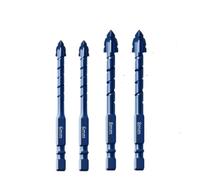 SROUPSUTKK 7/6/5/4PCS Four-edge Serrated Drill Bit Set For Drilling Holes In Glass Tiles Walls Concrete 3-12mm Sawtooth Tools drill bit(B)