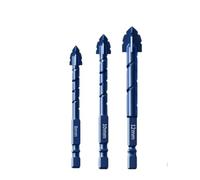 SROUPSUTKK 7/6/5/4PCS Four-edge Serrated Drill Bit Set For Drilling Holes In Glass Tiles Walls Concrete 3-12mm Sawtooth Tools drill bit(Rosso)