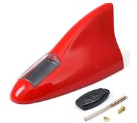 SROUPSUTKK Car Solar LED Anti Collision Light Warning Lights Universal Shark Fin Antenna Light Automobile Modeling Decorating Accessories Car shark fin(Rosso)