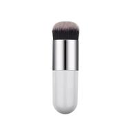 SROUPSUTKK Foundation Brush Blush Large Small Fat Pier Make-Up Professional No Residue Cosmetic Makeup Tools(White and silver)
