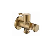 SROUPSUTKK Solid Brass Shower Head Bracket Holder Wall Mount, Chrome or black or brushed gold bidet sprayer older Válvula angular para baño.(Brushed gold)