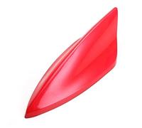 SROUPSUTKK Universal Car Roof Shark Fin Decorative Aerial Antenna Cover Sticker Base Roof Carbon Fiber Style Fit For BMW Toyota Antenna Car shark fin(Rosso)