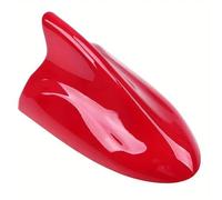 SROUPSUTKK Universal Car Roof Shark Fin Decorative Aerial Antenna Cover Sticker Base Roof Carbon Fiber Style Fit For BMW Toyota Antenna Car shark fin(Rosso)