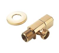 SROUPSUTKK Valve Brass Three-Way Water Injection Wall-Mounted One-In-Two-Out Toilet Brushed Golden Stop Válvula angular para baño.(Rose Gold Type A)