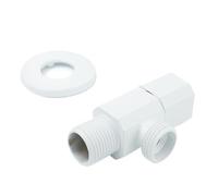 SROUPSUTKK Valve Brass Three-Way Water Injection Wall-Mounted One-In-Two-Out Toilet Brushed Golden Stop Válvula angular para baño.(White Type A)