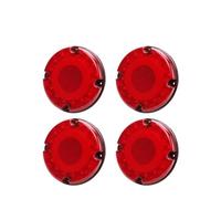 SRQORT Brake Stop Light 12V 24V Tail Additional Brake Light LED Flash Warning Signal Stop Indicator Lamp 7inch Round for Bus Trailer Truck Waterproof(4pcs Red Light)