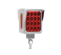 SRQORT Brake Stop Light 3inch Dual Face Work Light 12V 24V LED Turn Signals For Volvo Truck Front Bumper Flash Brake Warning Lamps 35Led(L)