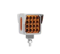 SRQORT Brake Stop Light 3inch Dual Face Work Light 12V 24V LED Turn Signals For Volvo Truck Front Bumper Flash Brake Warning Lamps 35Led(R)