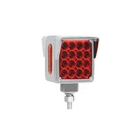 SRQORT Brake Stop Light Dual Side Square Warning Light 12v 24v Strobe Work Pods Front Bumper Blinker Head Lamp Brake Indicator 3inch Flash Lights(L)