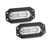 SRQORT Brake Stop Light Tail Bumper Reverse Light LED Flash Brake Indicator Lamp 7inch Flush Mount Rear Strobe Warning 12V 24V Flood Beam Taillight(2pcs Reverse Light)