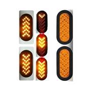 SRQORT Brake Stop Light Tractor Tail Signal Light 6inch Rear Brake Indicator Lamp for Volvo Truck 12V 24V LED Taillight(2pcs Yellow Light)