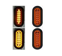 SRQORT Brake Stop Light Tractor Tail Signal Light 6inch Rear Brake Indicator Lamp for Volvo Truck 12V 24V LED Taillight(2pcs Flowing Yellow)