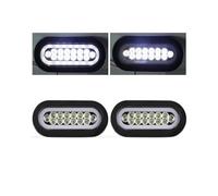 SRQORT Brake Stop Light Tractor Tail Signal Light 6inch Rear Brake Indicator Lamp for Volvo Truck 12V 24V LED Taillight(2pcs White Light)