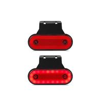 SRQORT Brake Stop Light Trailer Universal Reflector Tail Light 12V LED Warning Brake Indicator 24V Yellow Side Clearance Lamp Rear Bumper Turn Signals (2pcs Red Light)
