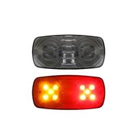 SRQORT Brake Stop Light Truck LED Dual Color Side Marker Light 10Leds Brake Indicator Lamp 12V Rear Direction Lights for Lorry Bus Semi Trailer(2pcs Brake Light)