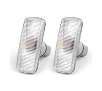 SRQORT Brake Stop Light Yellow Side Turn Signal Light Non-LED 04806224AA For Jeep For Commander For Compass For Patriot 2006-2010 Signal Lamp(2pcs Clear Lens Lamp)