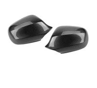 SRQORT Car Rear View Mirror Cap 2Pcs Left + Right Rearview Mirror Case Cap 51167205291 Fit For BMW E90 E91 E92 E93 LCI 2009 2010 2011 Black Carbon Pattern ABS Rearview Mirror Cover(Black-red)