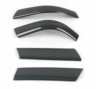 SRQORT Car Rear View Mirror Cap LHD For Explorer 2020-2024 Car Rearview Side Door Mirror Strip Cover Wing Exterior Trim Sticker ABS Carbon Fiber/Chrome Rearview Mirror Cover(Carbon Look)