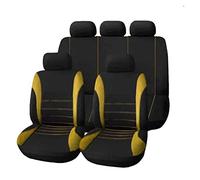 SRQORT Car Seat Covers 4pcs/9pcs Butterfly Car Seat Covers Seat Protection For Civic 2006 2011 Car Seat Cover Sets(Yellow)