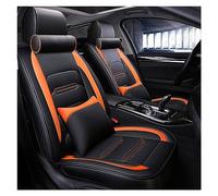 SRQORT Car Seat Covers Car Seat Cover Leather For Nissan All Model For Tiida For Qashqai For X-trail For Murano For March For Teana For Patrol For Paladin Car Seat Cover Sets(Orange pillow)