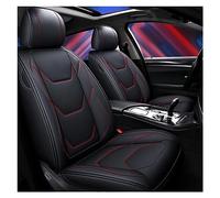 SRQORT Car Seat Covers Leather Car Seat Covers For Chevy For Captiva For Aveo For Cruze For Epica For Lacetti For Sonic For Spark For Equinox Universal Interior Car Seat Cover Sets(Black Red Line)
