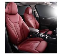 SRQORT Car Seat Covers Leather For BMW For X3 G01 F97 E83 F25 IX3 Full Set Interior Parts Automotive Products Accessories Seat Protectors Car Seat Covers(WINE RED)