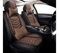 SRQORT Cars Seat Covers 1 Set Flax Car Seat Covers For Tt Mk1 Mk2 Q7 2007 A4 B7 B8 For Avant A6 C5 100 C4 A1 A3 A5 For Sportback A6 2006 4f(Black coffee,Deluxe b)