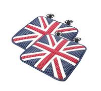 SRQORT Cars Seat Covers 2pcs Ice Silk Car Seat Cushion Mat Pad Cover For All For Mini For Cooper For Clubman F54 F55 F56 F57 R50 R53 R55 R56 R60 R61 F60 For Countryman(Red)