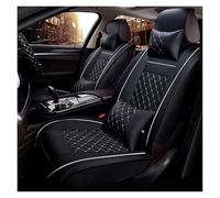 SRQORT Cars Seat Covers 3d Pu Leather Car Seat Covers For Seat For Leon For Ibiza For Cordoba For Toledo For Marbella For Terra For Ronda Universal(Black white,Have pillow)