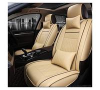 SRQORT Cars Seat Covers Car Seat Covers For Vw For Passat For Polo For Golf For Tiguan For Jetta For Touareg Universal 3d Pu Leather(Beige,Have pillow)
