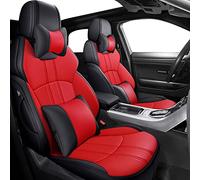 SRQORT Cars Seat Covers Car Seat Covers For Vw For Polo Sedan For Touareg For Amarok For Caddy For Passat For Tiguan For Golf For Phaeton For For Santana For Lavida(Black Red 4pcs,Standard)