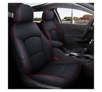 SRQORT Cars Seat Covers Custom Fit Full Set Leather Car Seat Covers For For Malibu Xl 2016 2017 2018 2019 2020 2021(Black Red 4pcs,2020)