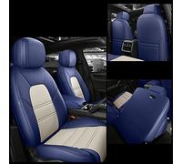 SRQORT Cars Seat Covers Faux Leather Car Seat Covers Custom For Jeep For Wrangler III For Unlimited JK 2006 2007 2008 2009 2010 2011 2012 2013 2014 2015 2016(Blue Beige)