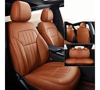 SRQORT Cars Seat Covers Faux Leather Car Seat Covers Custom For Jeep For Wrangler III For Unlimited JK 2006 2007 2008 2009 2010 2011 2012 2013 2014 2015 2016(Brown)