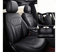 SRQORT Cars Seat Covers Faux Leather Car Seat Covers Custom For Jeep For Wrangler III For Unlimited JK 2006 2007 2008 2009 2010 2011 2012 2013 2014 2015 2016(Black)
