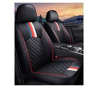 SRQORT Cars Seat Covers For Bmw X5 E87 X1 X2 X3 X4 X6 X7 For M3 For M4 For M5 I8 Z3 Z4 5 Seat Leather Car Seat Cover(Black Red 4pcs,B)