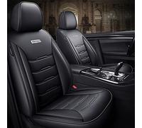 SRQORT Cars Seat Covers For Civic 2006 2011 For Accord 2003 2007 Leather Car Seat Covers For Crv 2008 For Vezel For Fit For Jazz For Stepwgn For Shuttle(Black Front+Rear)