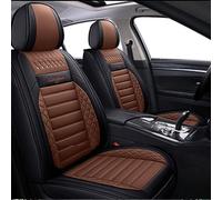 SRQORT Cars Seat Covers For Nissan For Qashqai J10 Leather Car Seat Covers Protector For Almera N16 For Note For X-trail T31 For Leaf For Patrol Y61 For Juke For Leaf 1 Set 5 Seat(Black COFFEE)