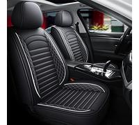 SRQORT Cars Seat Covers For Vw For Passat B5 For Polo For Golf For Tiguan Universal Car Seat Covers Full Set(Black white)