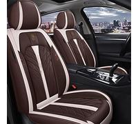 SRQORT Cars Seat Covers For VW For Polo Sedan Car Seat Covers For Touareg For Touran For Vw For Passat B5 B6 B8 For Jetta For Golf 7 For Tiguan For Golf 4 5 6 For Eso For T-roc(Brown Front+Rear)