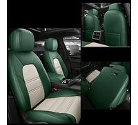 SRQORT Cars Seat Covers Full Coveraged Custom For Q5 Q5L 2018 2019 2020 2021 2022 Faux Leather Car Seat Covers Set Interior Protector(Green Beige)