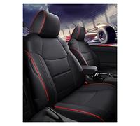SRQORT Cars Seat Covers Full Set Custom Luxury Design Styling Car Seat Covers For Toyota For Rav4 2020 2021 2022 Xa50 Waterproof Leatherette(Black Red 4pcs,2022)